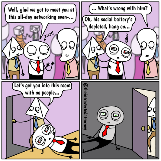 Introvert Recharging Room Comic for Attorneys