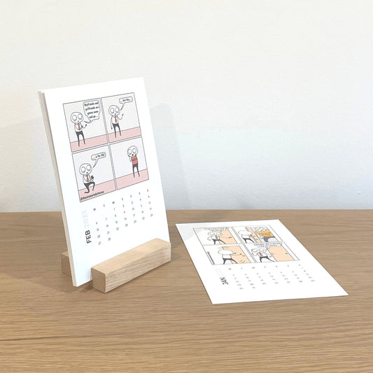 2025 Vertical Desk Calendar | Corporate Humor Monthly Comics | Organizer Gift for Lawyers