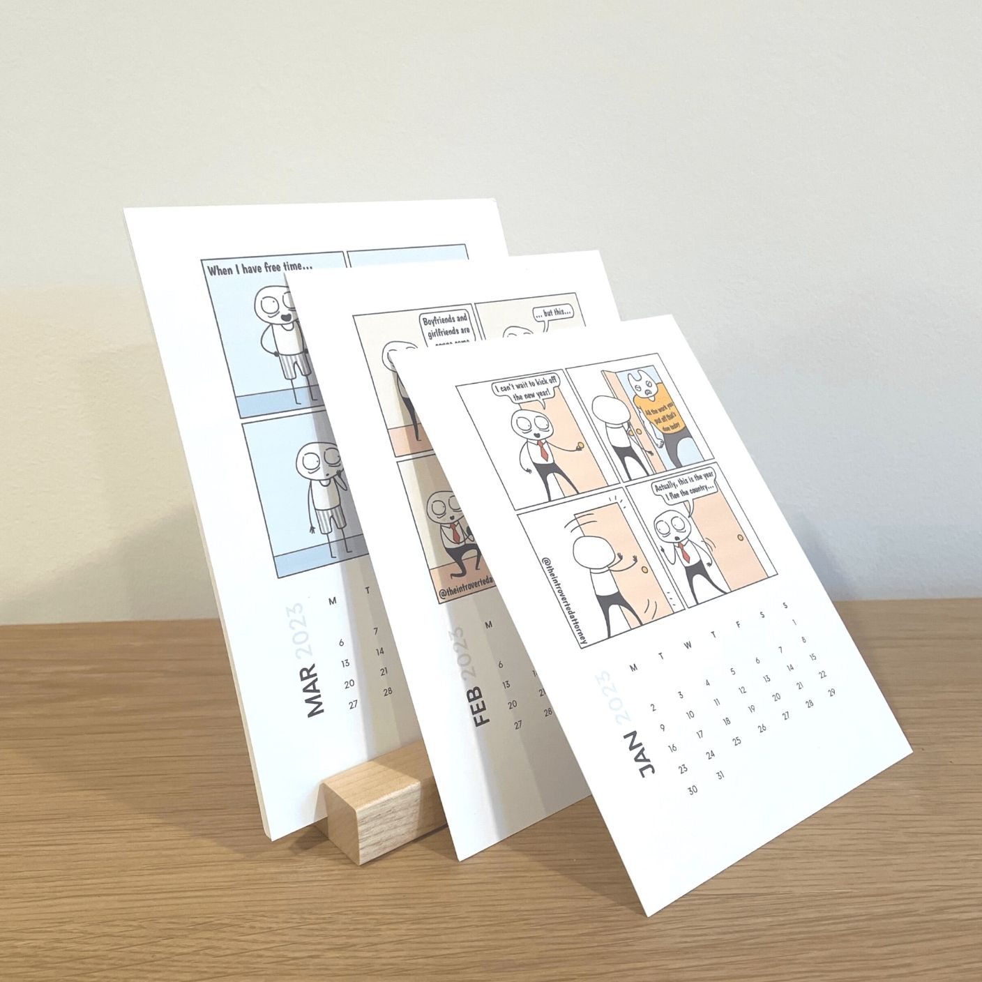 2025 Vertical Desk Calendar | Corporate Humor Monthly Comics | Organizer Gift for Lawyers