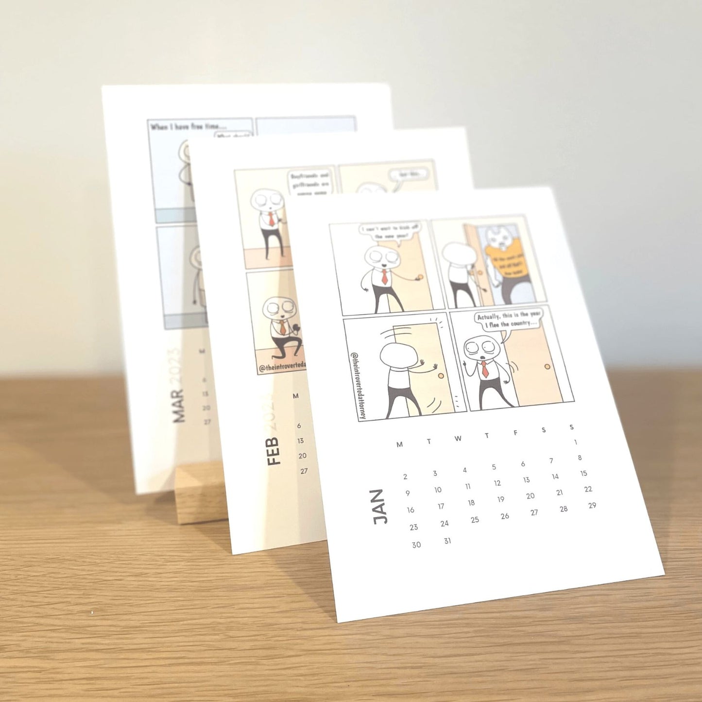 2025 Vertical Desk Calendar | Corporate Humor Monthly Comics | Organizer Gift for Lawyers