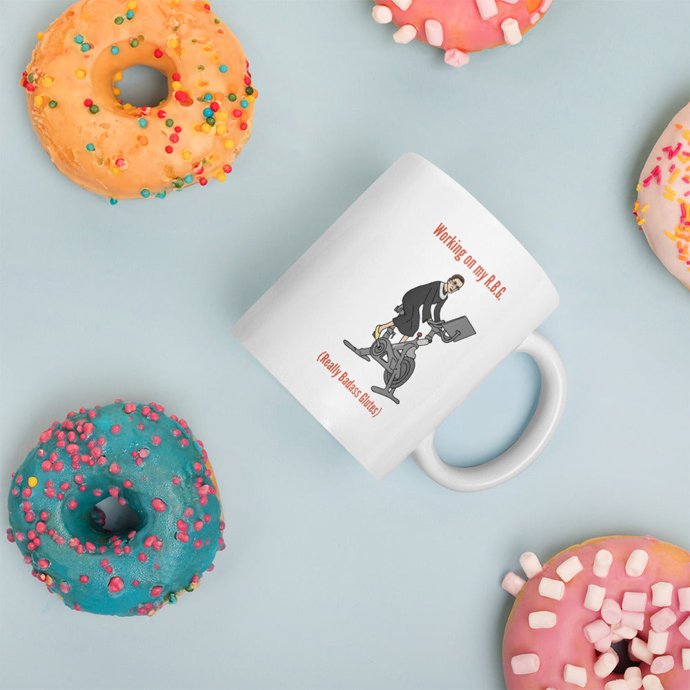 RBG Lawyer Mug | Ruth Bader Ginsburg Coffee Mug | Working on My Really Badass Glutes | Funny Lawyer Gifts