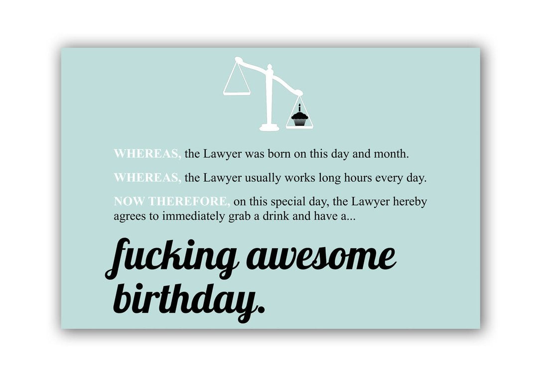 Fucking Awesome Birthday Lawyer Gift Box | Lawyer Birthday Box | Birthday Care Package for Lawyers | Attorney Birthday Gifts