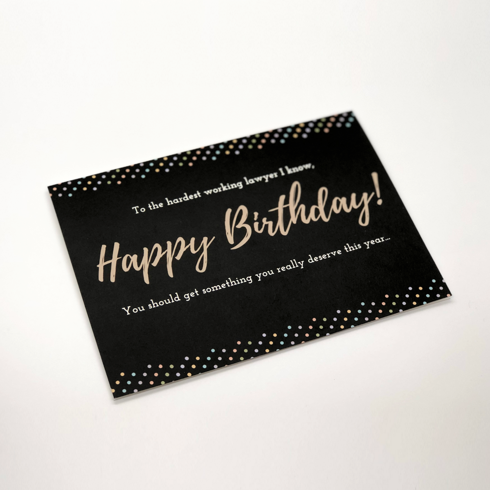 Happy Birthday Coupon Greeting Card for Attorneys