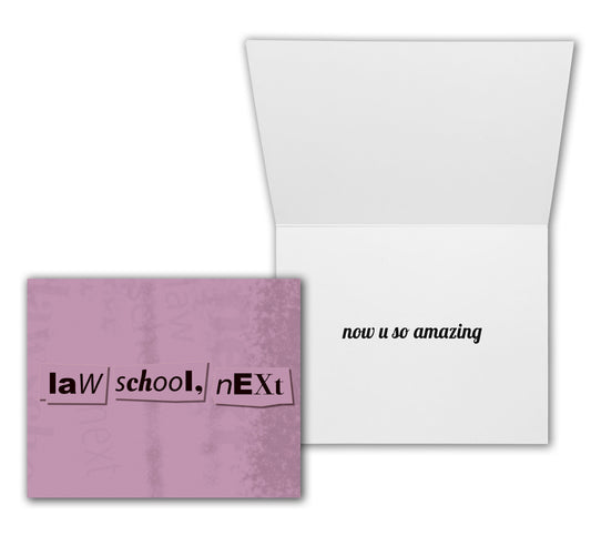 "Law School, Next" Ariana Grande Law School Graduation Card