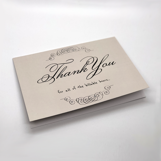 Thank You for the Billable Hours Card for Attorneys