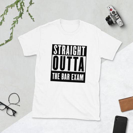 Straight Outta the Bar Exam T-Shirt | Funny Lawyer Shirts | Attorney Gifts