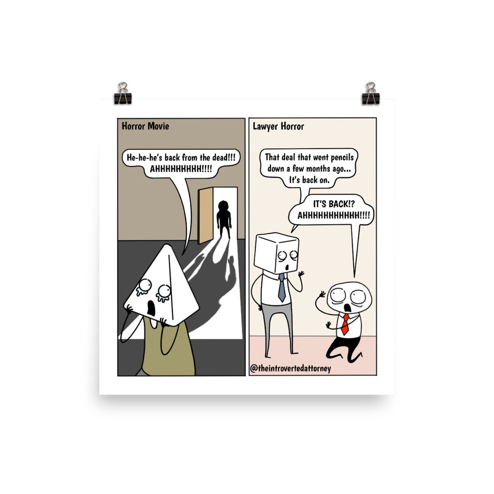Back to Life | Best Lawyer Law Firm Gifts | Law Comic Print | Funny Gifts for Attorneys