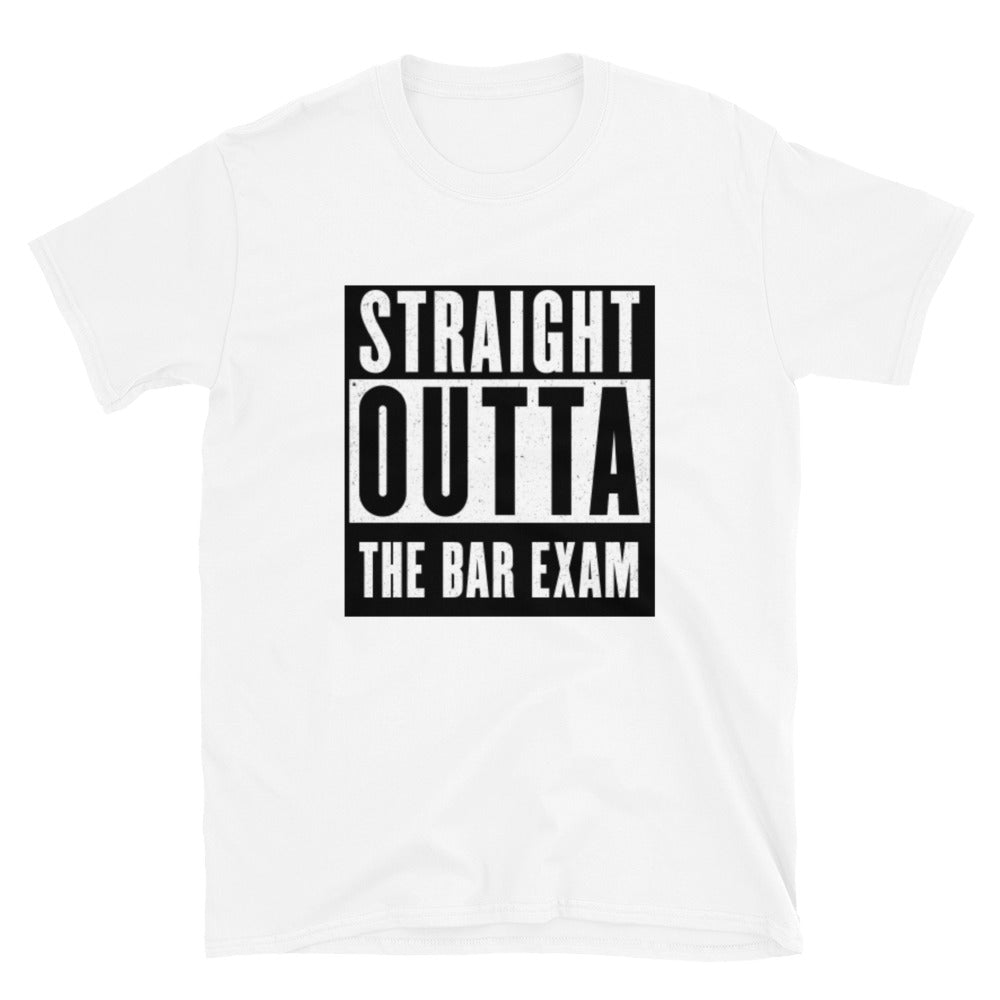 Straight Outta the Bar Exam T-Shirt | Funny Lawyer Shirts | Attorney Gifts