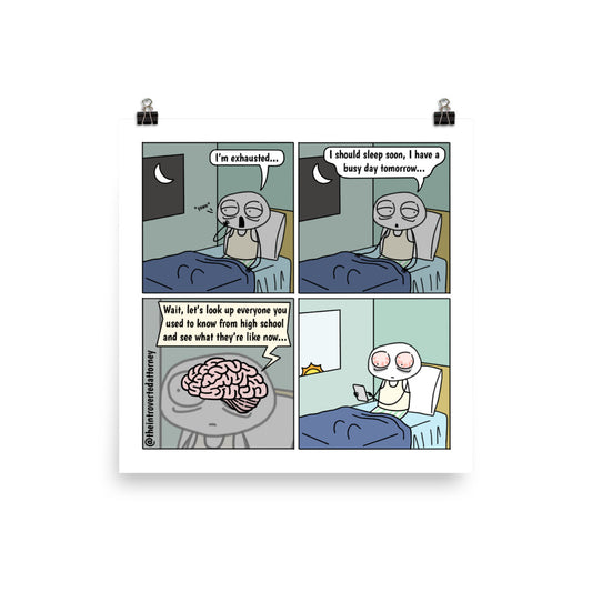 Bright Ideas at 1 AM | Best Lawyer Law Firm Gifts | Comic Print (10" x 10") | Funny Gifts for Attorneys | The Introverted Attorney