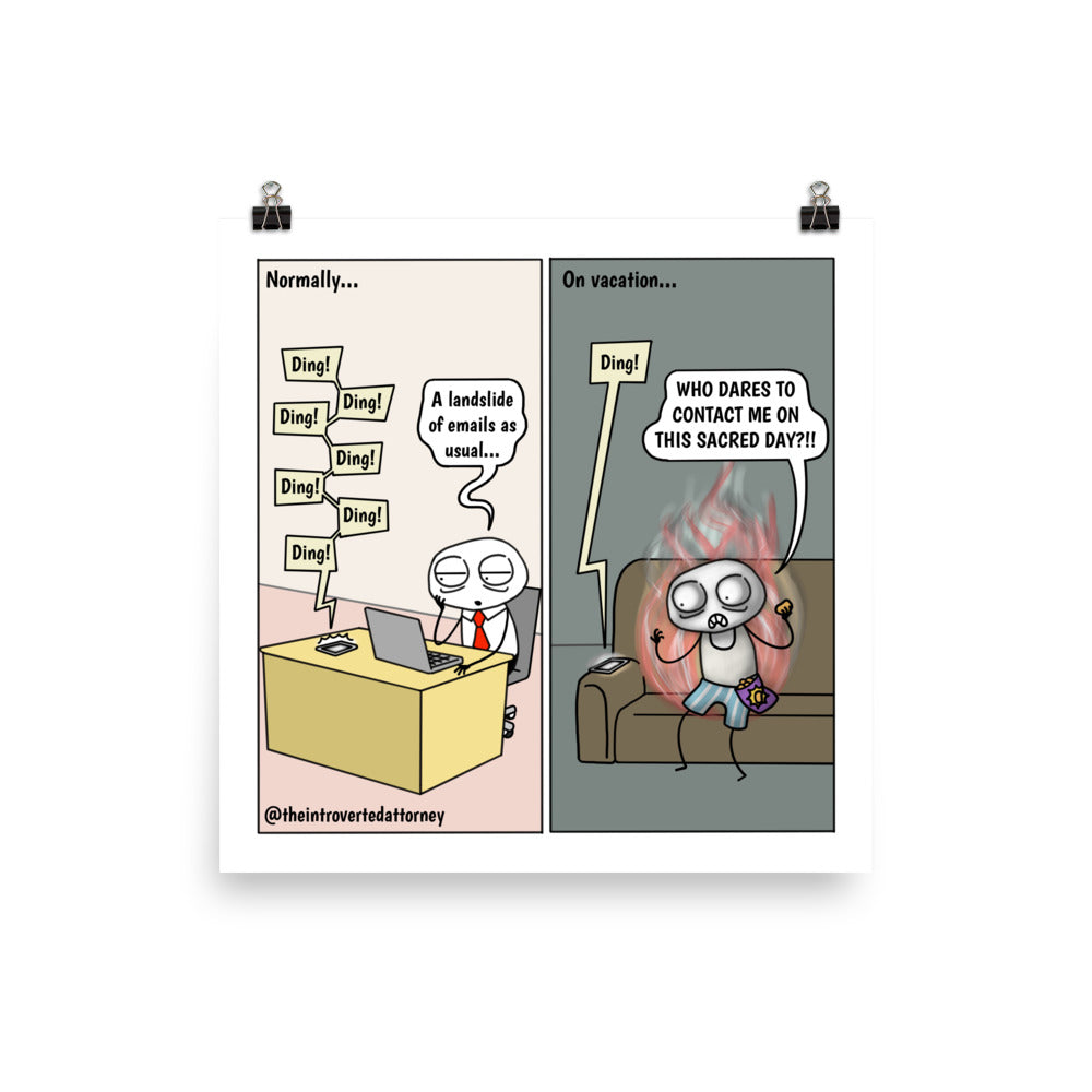 Unwelcome Notifications | Best Lawyer Law Firm Gifts | Law Comic Print | Funny Gifts for Attorneys