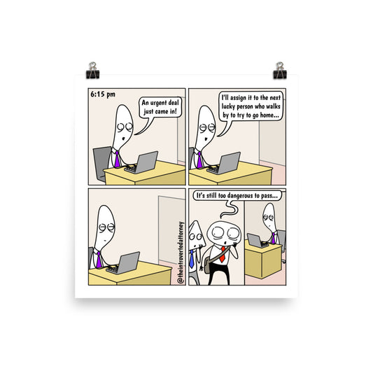 Lucky Passerby | Best Lawyer Law Firm Gifts | Law Comic Print | Funny Gifts for Attorneys
