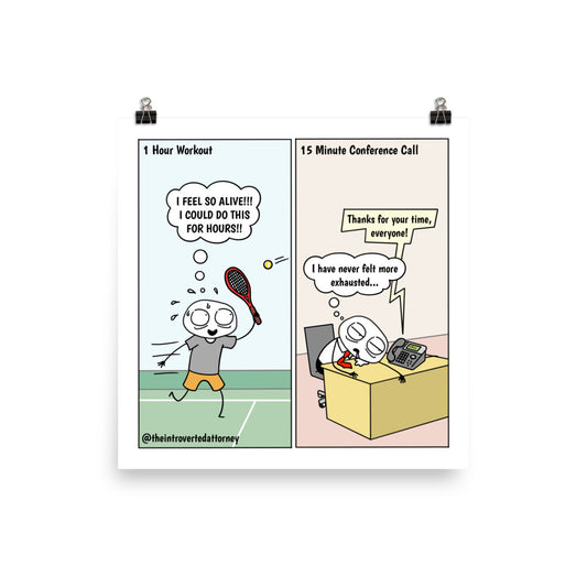 Energy Levels | Best Lawyer Law Firm Gifts | Law Comic Print | Funny Gifts for Attorneys