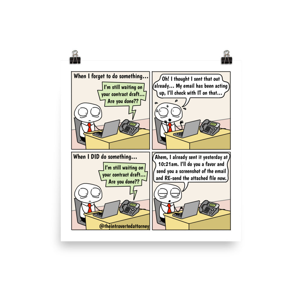 Proof | Best Lawyer Law Firm Gifts | Law Comic Print | Funny Gifts for Attorneys