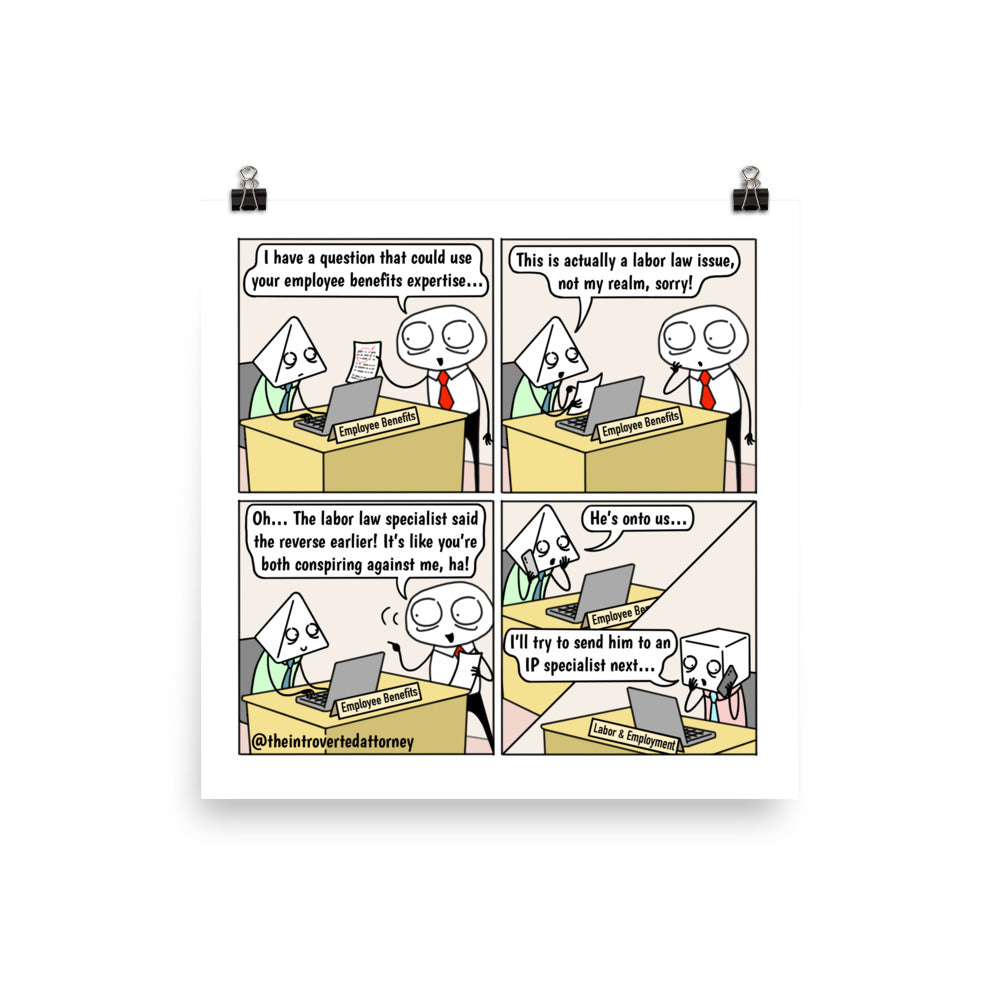 Specialists | Best Lawyer Law Firm Gifts | Law Comic Print | Funny Gifts for Attorneys