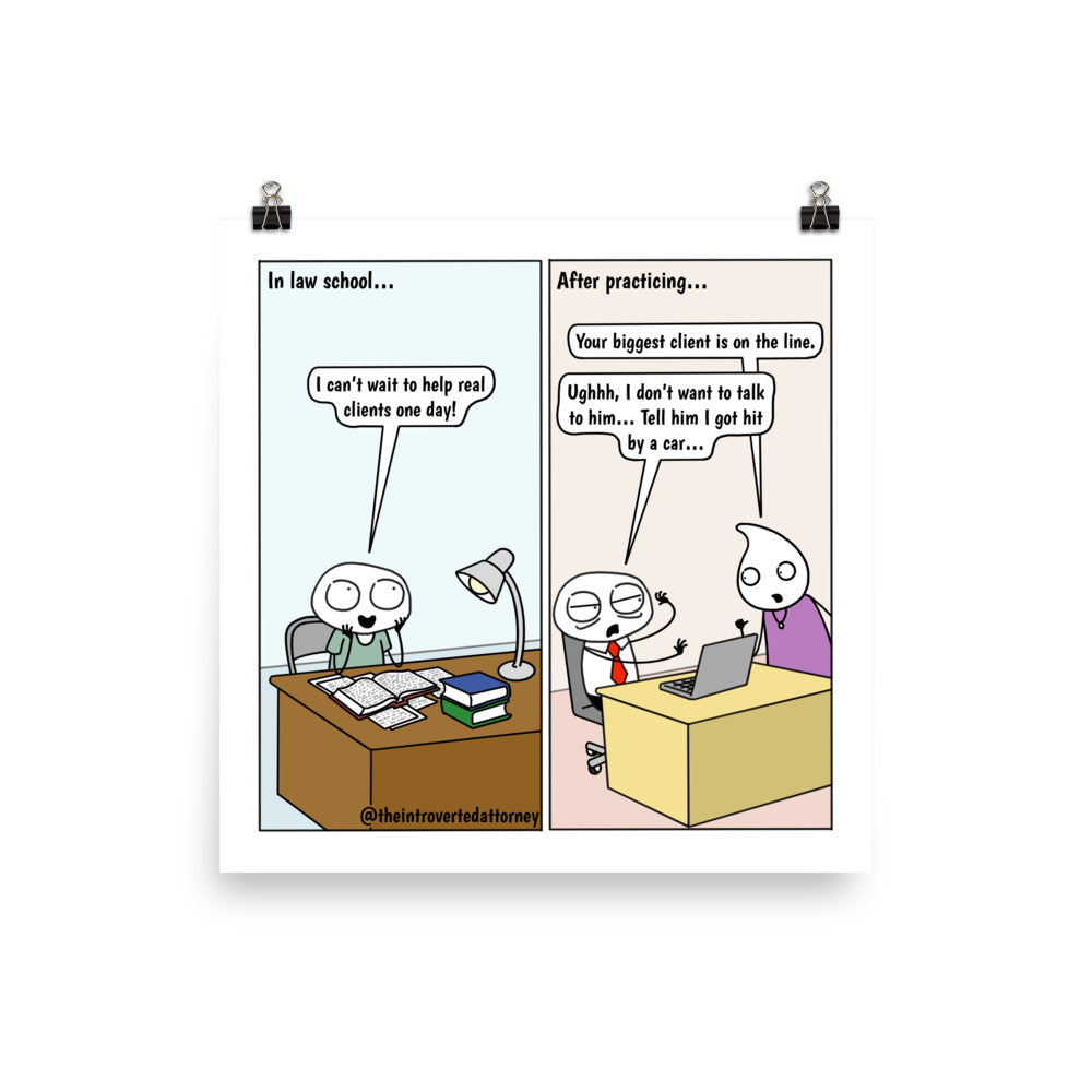 Client Services | Best Lawyer Law Firm Gifts | Law Comic Print | Funny Gifts for Attorneys
