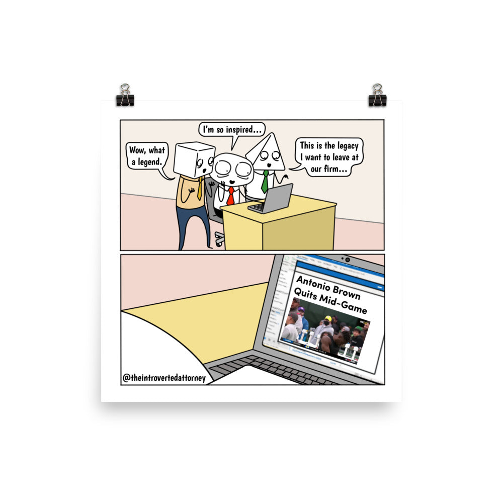 Inspiration | Best Lawyer Law Firm Gifts | Law Comic Print | Funny Gifts for Attorneys
