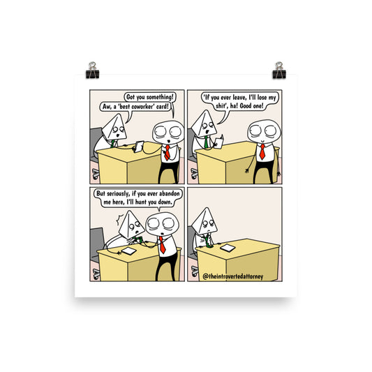 Best Coworker Duties | Best Lawyer Law Firm Gifts | Law Comic Print | Funny Gifts for Attorneys