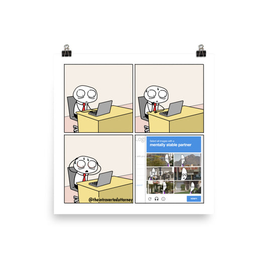 CAPTCHA | Best Lawyer Law Firm Gifts | Law Comic Print | Funny Gifts for Attorneys