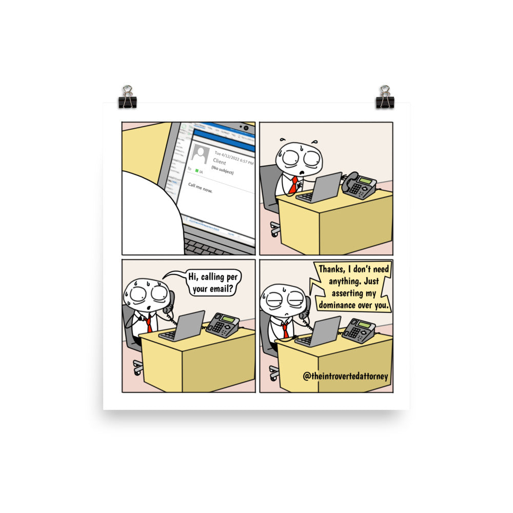 Dominance | Best Lawyer Law Firm Gifts | Law Comic Print | Funny Gifts for Attorneys