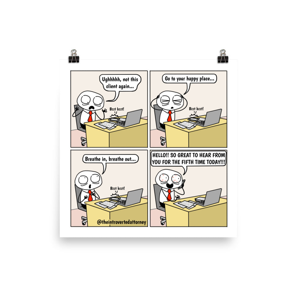 That Client | Best Lawyer Law Firm Gifts | Law Comic Print | Funny Gifts for Attorneys