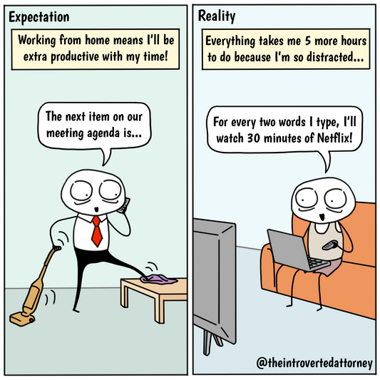Working from Home Expectations vs. Reality