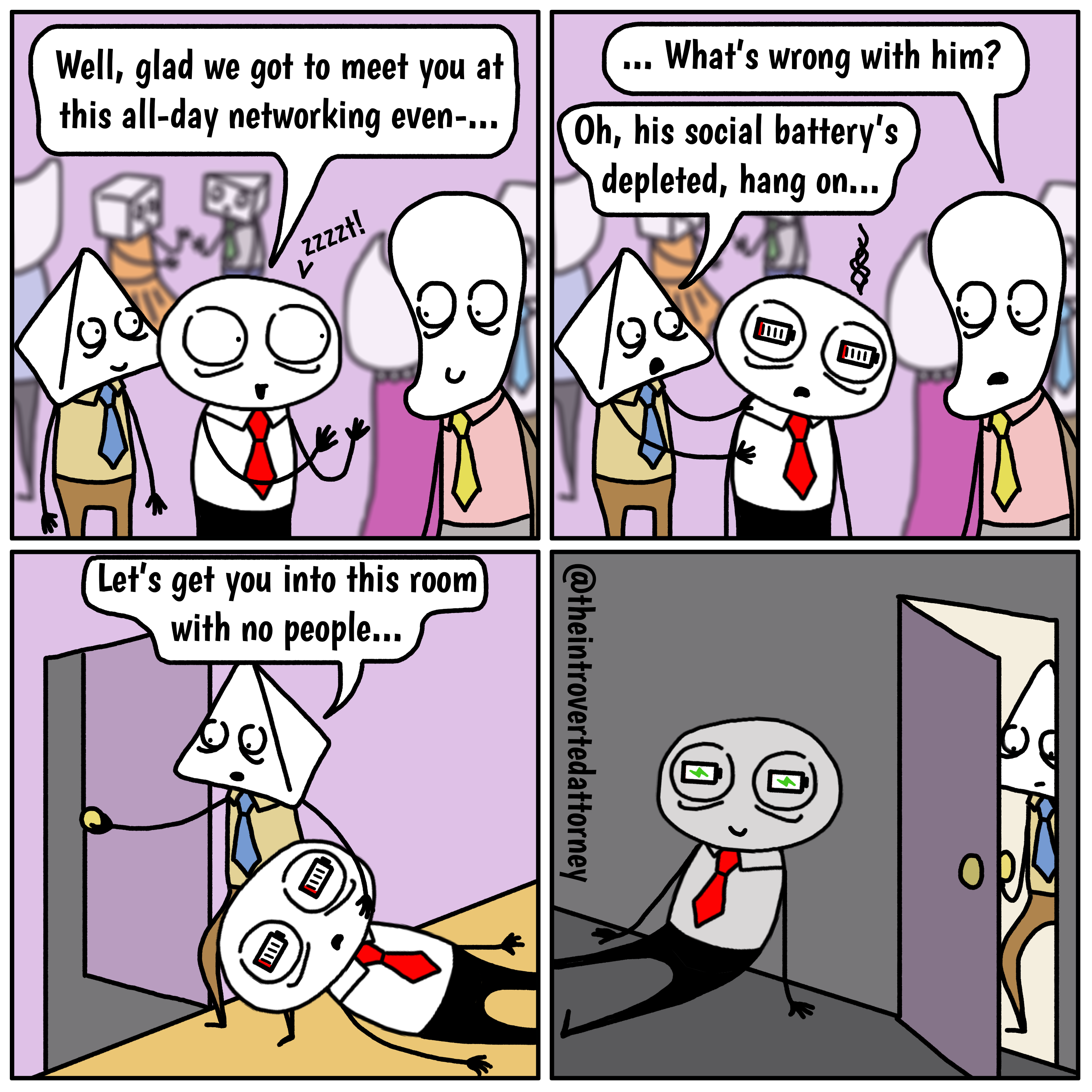 Introvert Recharging Room Comic for Attorneys