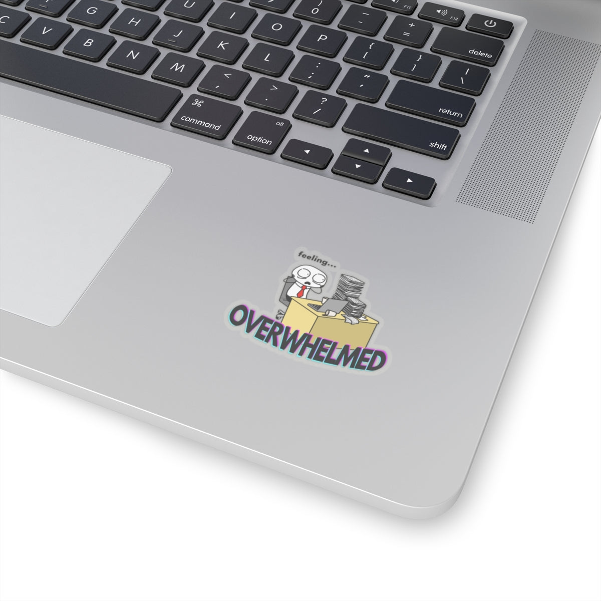 Feeling OVERWHELMED | Transparent or White Background Kiss-Cut Stickers | @theintrovertedattorney