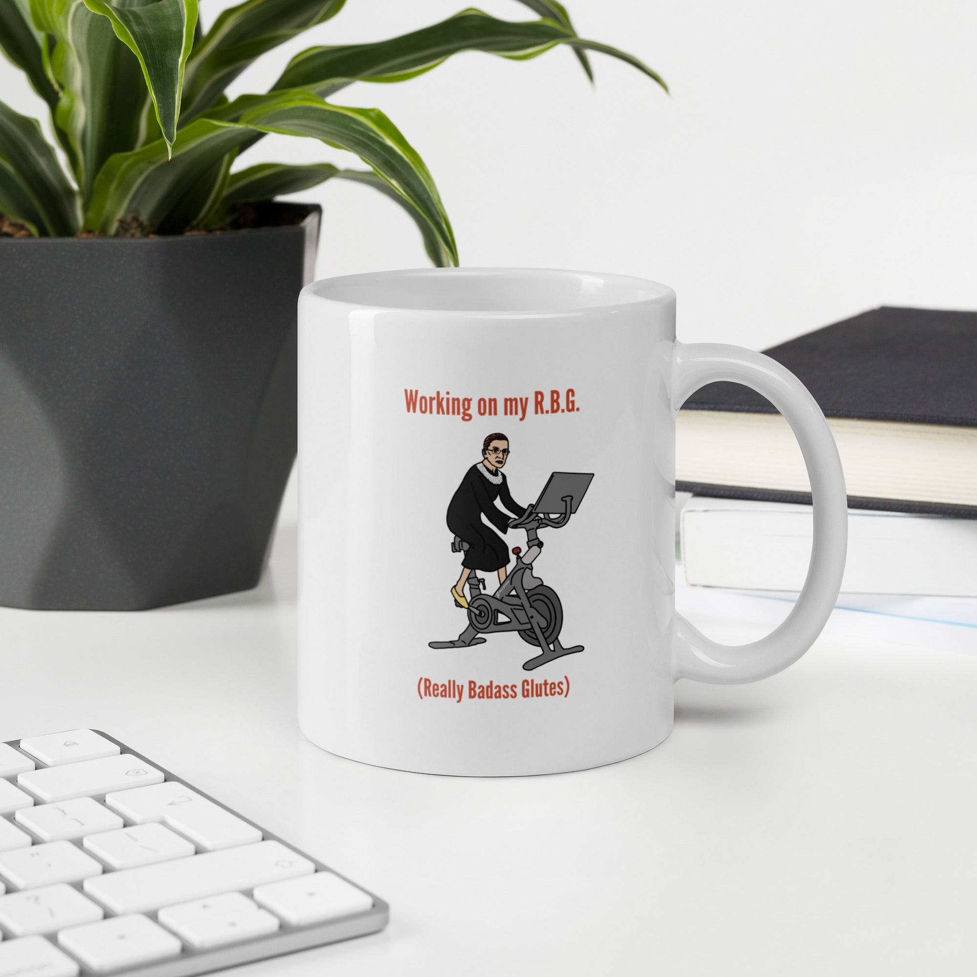 RBG Lawyer Mug | Ruth Bader Ginsburg Coffee Mug | Working on My Really Badass Glutes | Funny Lawyer Gifts