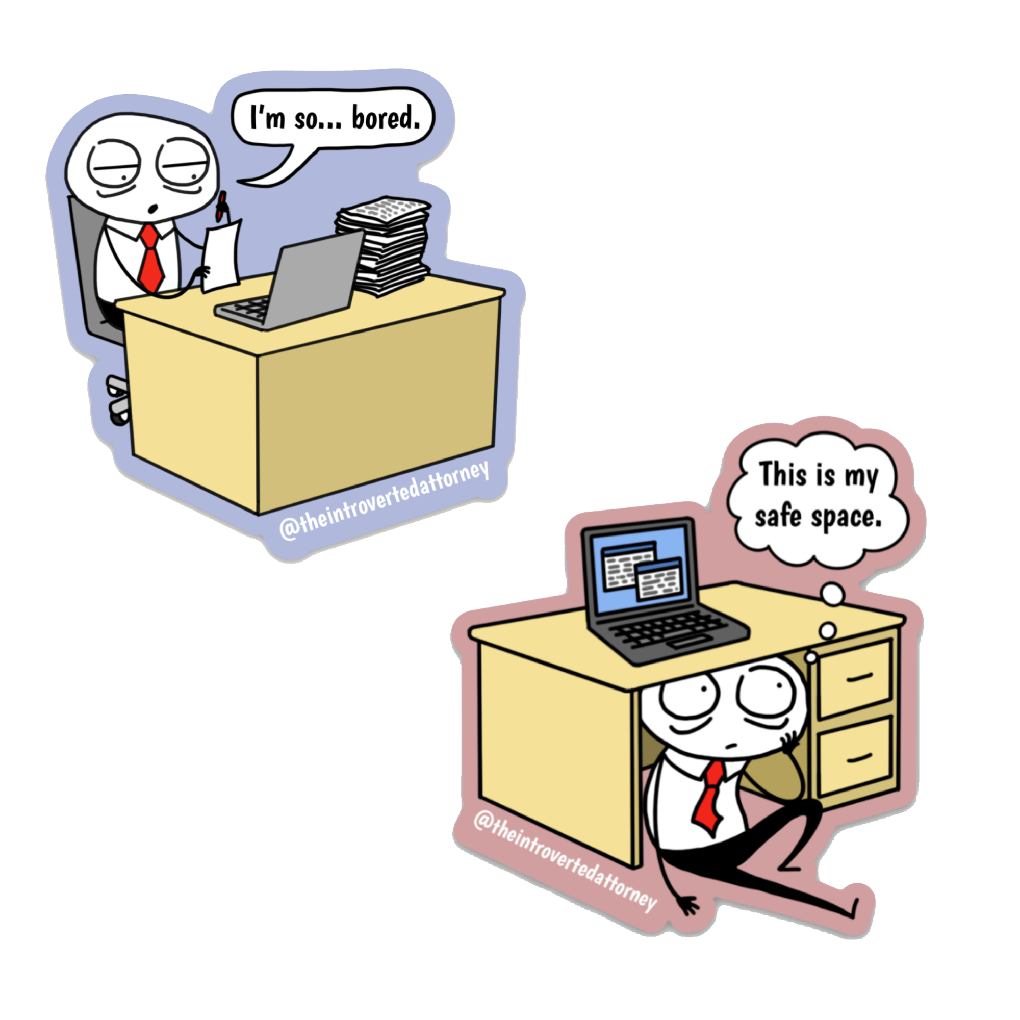 funny office humor sticker pack vinyl stickers