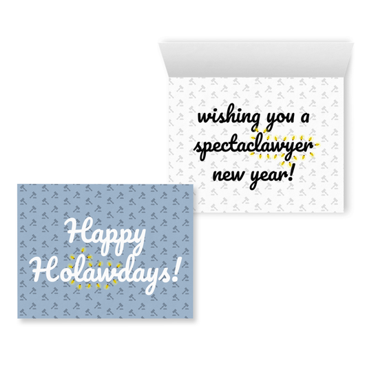 Happy Ho-law-days | Holiday Greeting Card for Lawyers | Punny Attorney Card