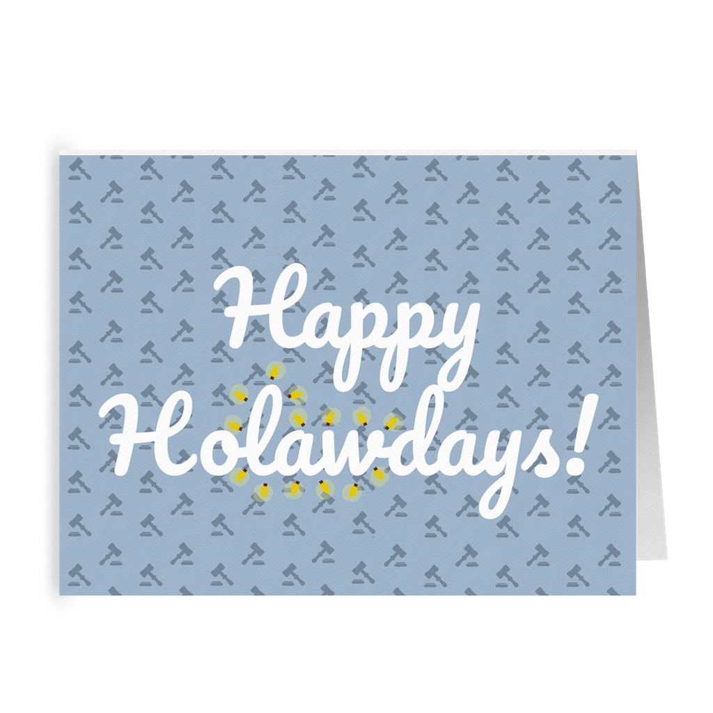 Happy Ho-law-days | Holiday Greeting Card for Lawyers | Punny Attorney Card