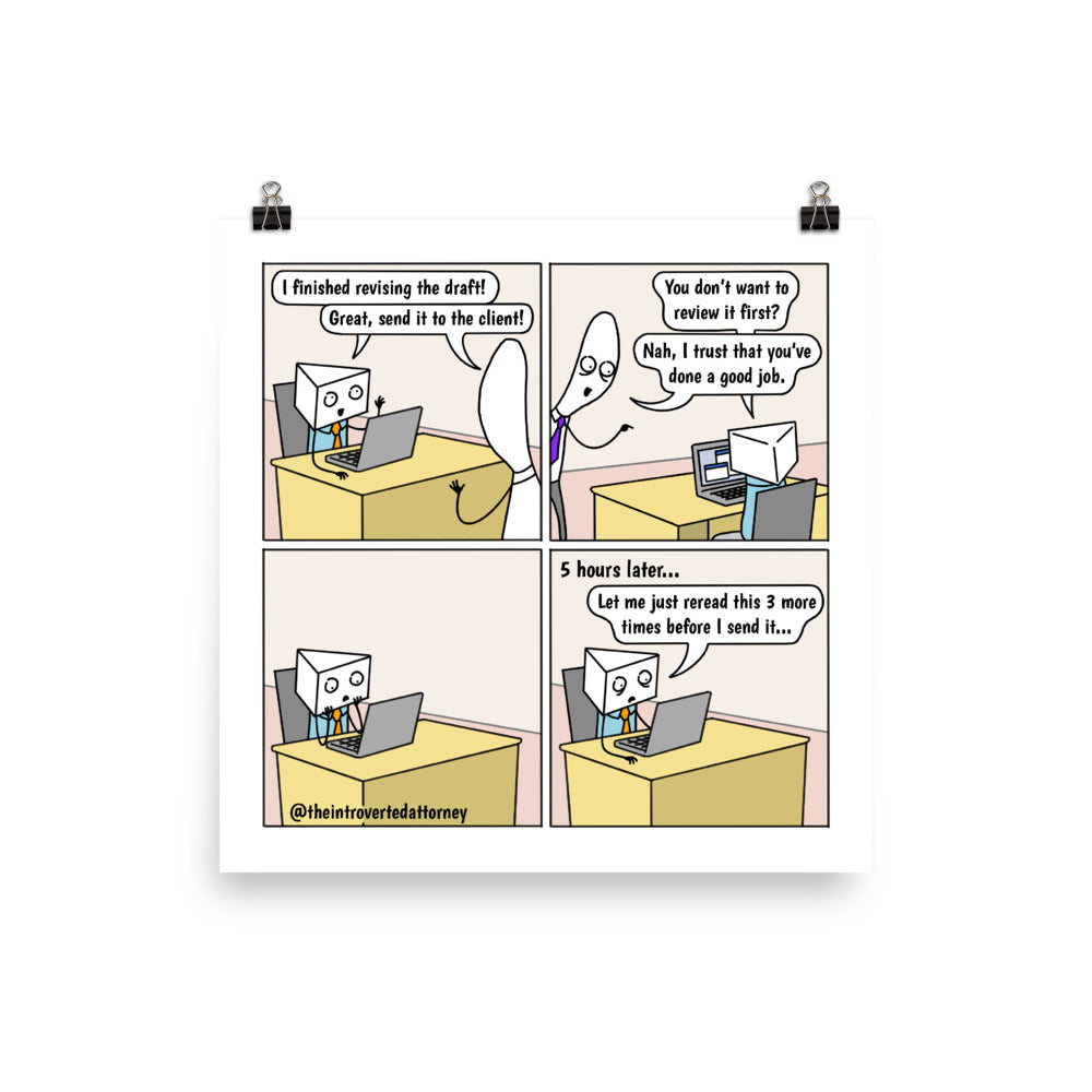 Let Me Just Reread This... | Best Lawyer Law Firm Gifts | Law Comic Print | Funny Gifts for Attorneys