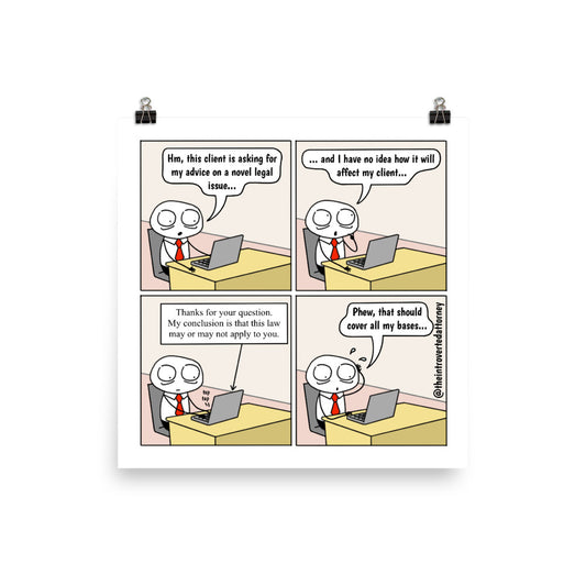 Blanket Statements | Best Lawyer Law Firm Gifts | Law Comic Print | Funny Gifts for Attorneys