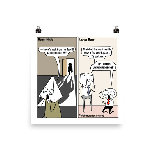Back to Life | Best Lawyer Law Firm Gifts | Law Comic Print | Funny Gifts for Attorneys