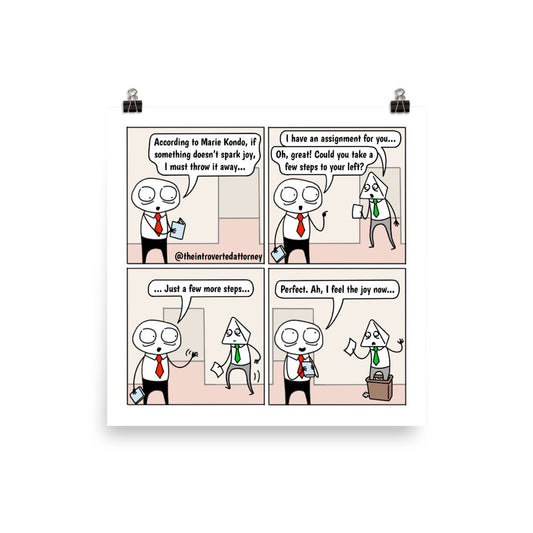 Tidying Up | Best Lawyer Law Firm Gifts | Law Comic Print | Funny Gifts for Attorneys