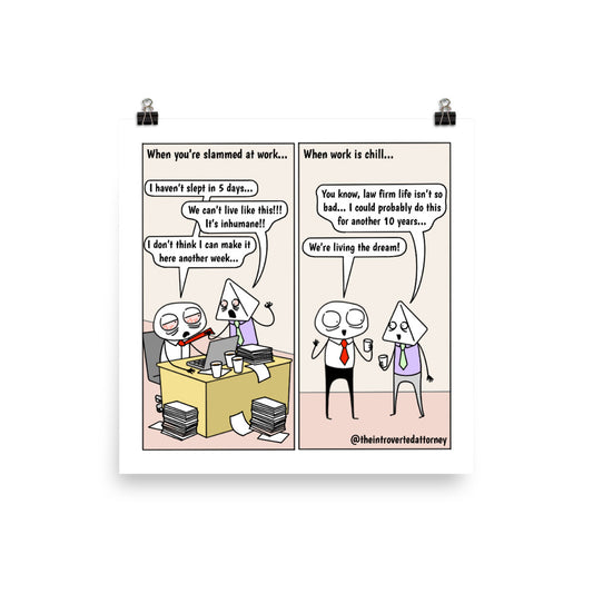 Short-Term Memory | Best Lawyer Law Firm Gifts | Law Comic Print | Funny Gifts for Attorneys