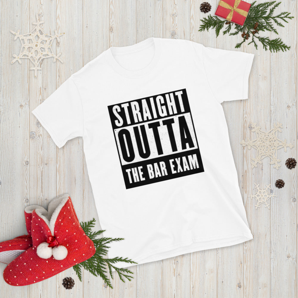 Straight Outta the Bar Exam T-Shirt | Funny Lawyer Shirts | Attorney Gifts