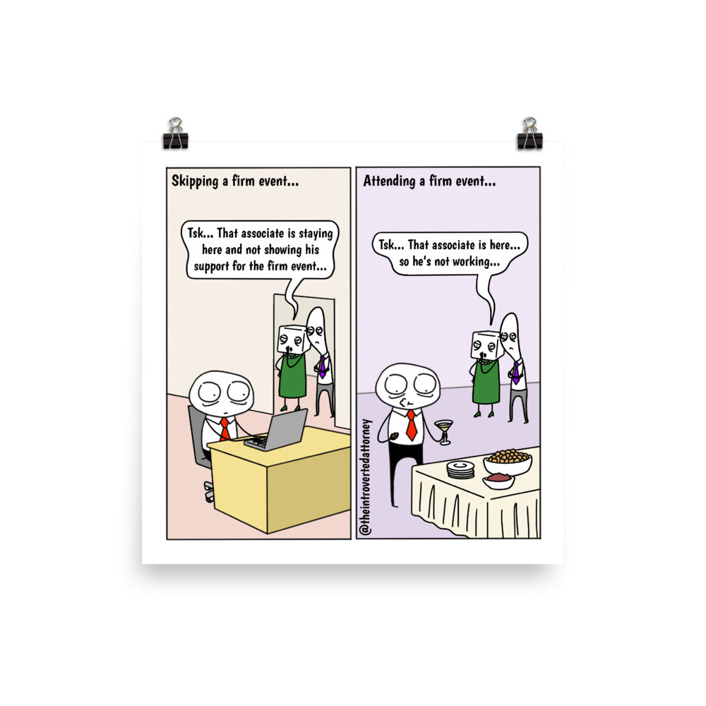 To Go or Not to Go | Best Lawyer Law Firm Gifts | Law Comic Print | Funny Gifts for Attorneys