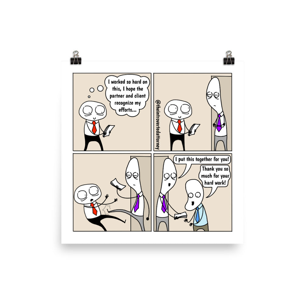 Recognition | Best Lawyer Law Firm Gifts | Law Comic Print | Funny Gifts for Attorneys