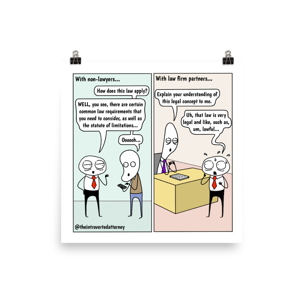 Talking Law | Best Lawyer Law Firm Gifts | Law Comic Print | Funny Gifts for Attorneys