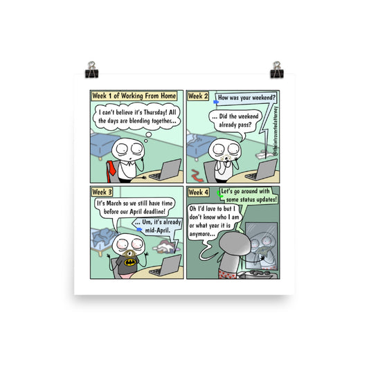Who Am I  | Comic Print (10" x 10") | Full Color | The Introverted Attorney