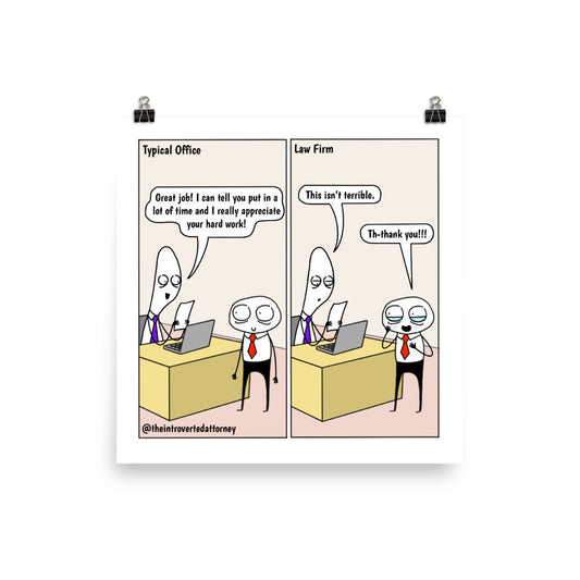 Low Standards | Best Lawyer Law Firm Gifts | Law Comic Print | Funny Gifts for Attorneys