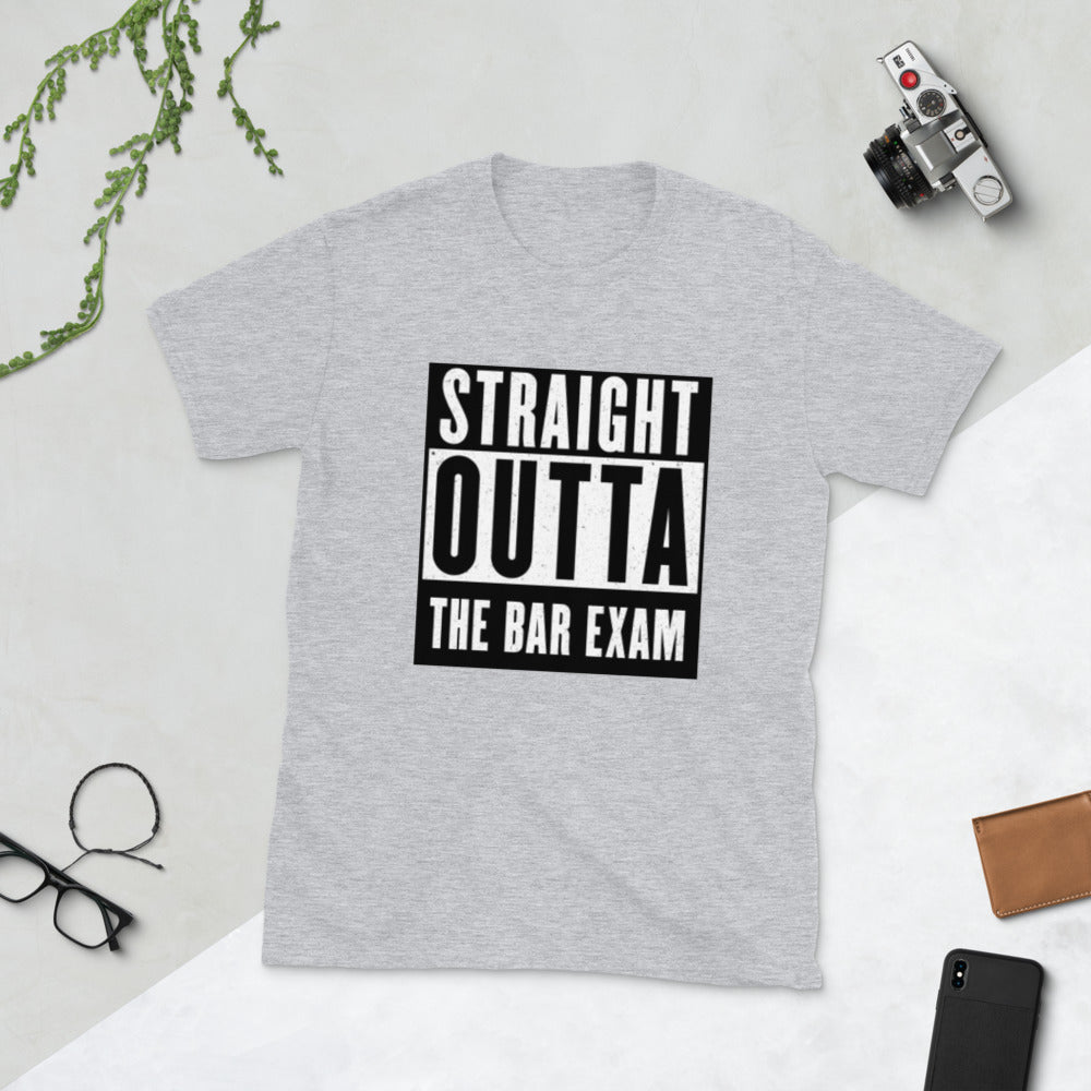 Straight Outta the Bar Exam T-Shirt | Funny Lawyer Shirts | Attorney Gifts