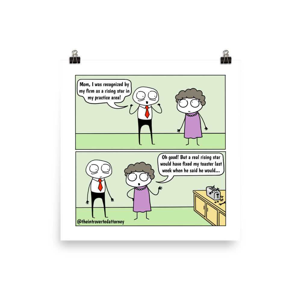 Happy Mother's Day | Lawyer Comic Print (10" x 10") | Full Color | The Introverted Attorney