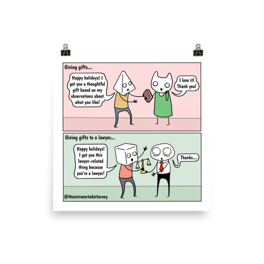 Gift Giving | Best Lawyer Law Firm Gifts | Law Comic Print | Funny Gifts for Attorneys