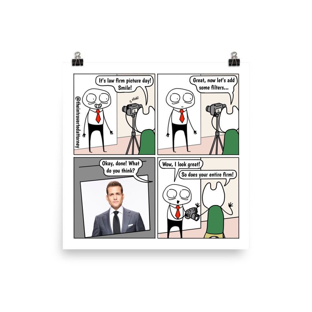 Law Firm Picture | Best Lawyer Law Firm Gifts | Law Comic Print | Funny Gifts for Attorneys