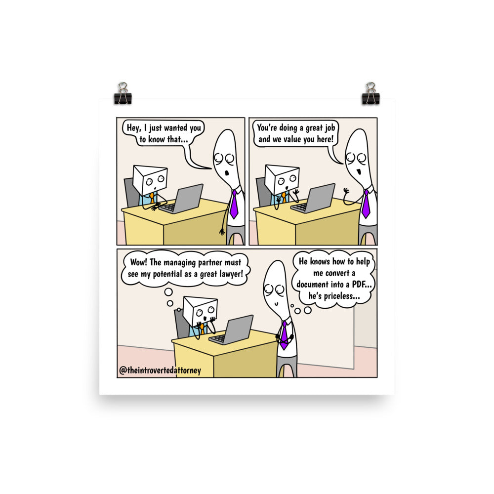 Priceless Associate | Best Lawyer Law Firm Gifts | Law Comic Print | Funny Gifts for Attorneys