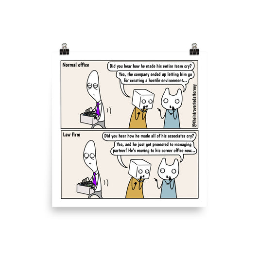 Underrated Qualities | Best Lawyer Law Firm Gifts | Law Comic Print | Funny Gifts for Attorneys