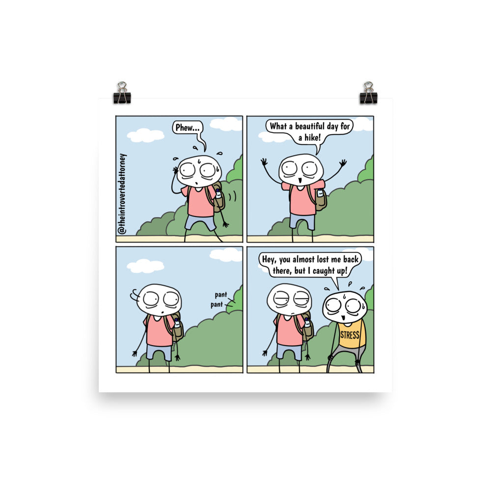 Hiking | Best Lawyer Law Firm Gifts | Law Comic Print | Funny Gifts for Attorneys