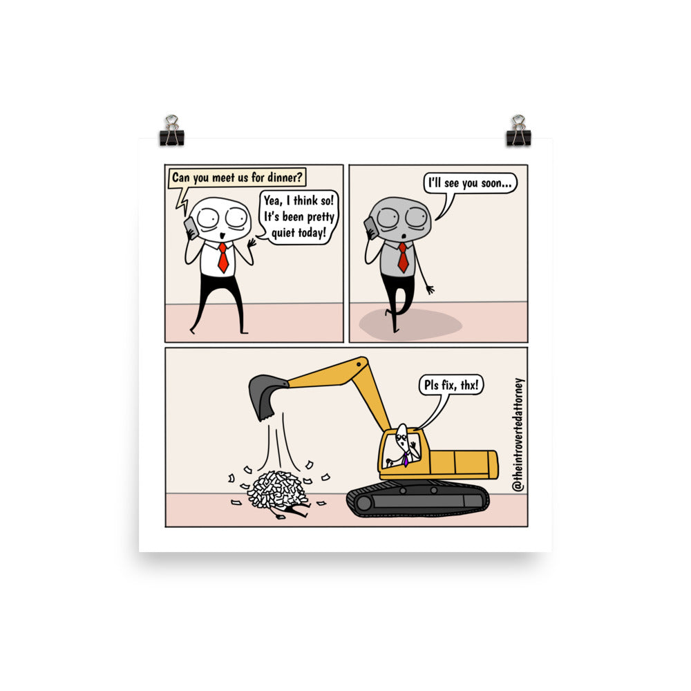 Pls Fix | Best Lawyer Law Firm Gifts | Law Comic Print | Funny Gifts for Attorneys